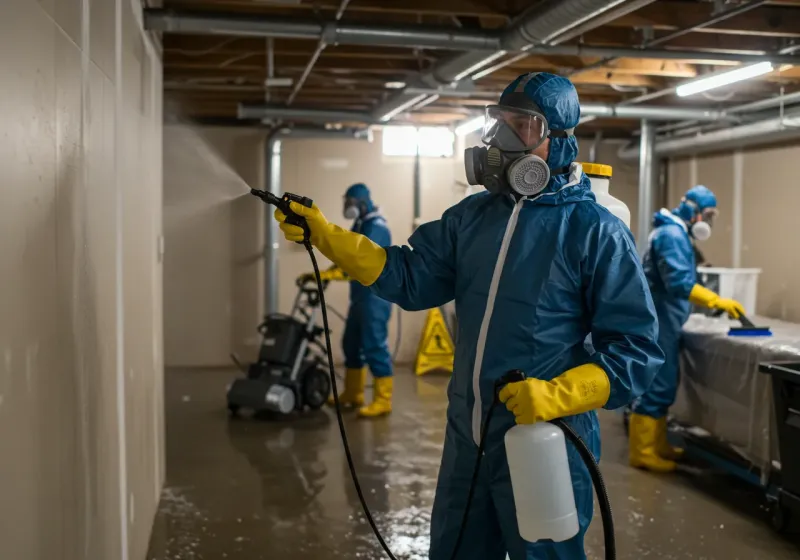 Basement Sanitization and Antimicrobial Treatment process in Southworth, WA