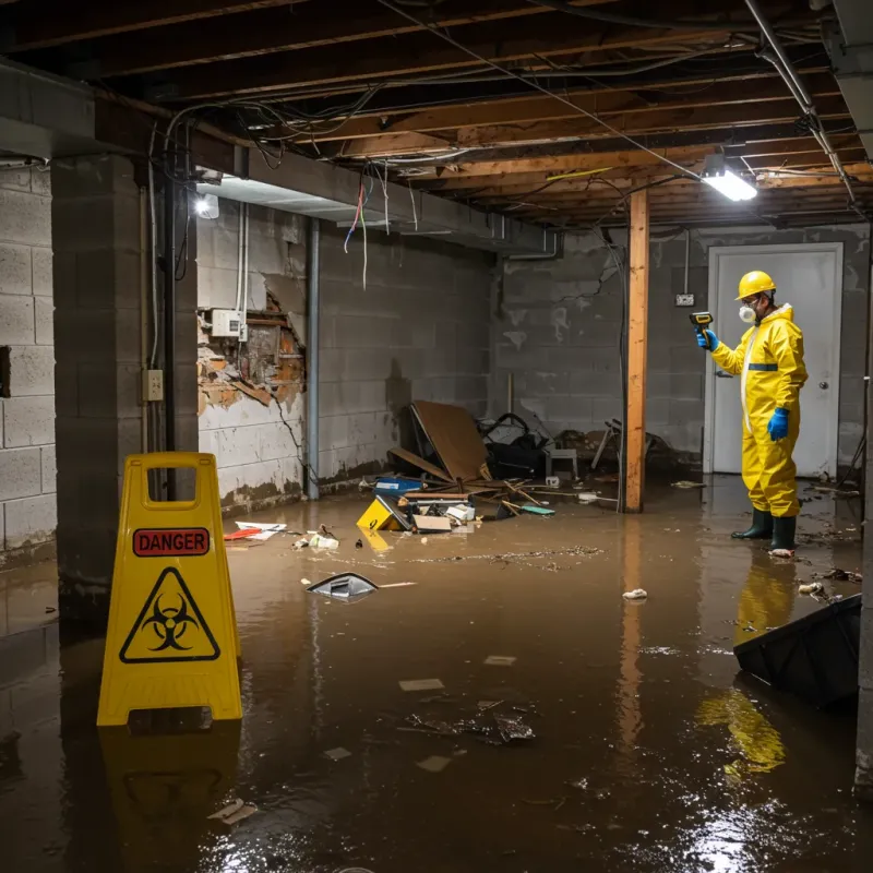 Flooded Basement Electrical Hazard in Southworth, WA Property